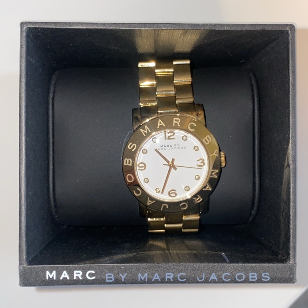 NWT yellow gold round face Marc by Marc Jacob’s watch